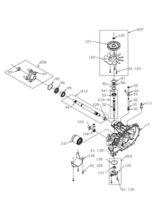Transmission-Right Hand Upper Diagram and Parts List for Z-FORCE60 53AA5BBJ-53AA5BBJ710 Cub Cadet Lawn Tractor